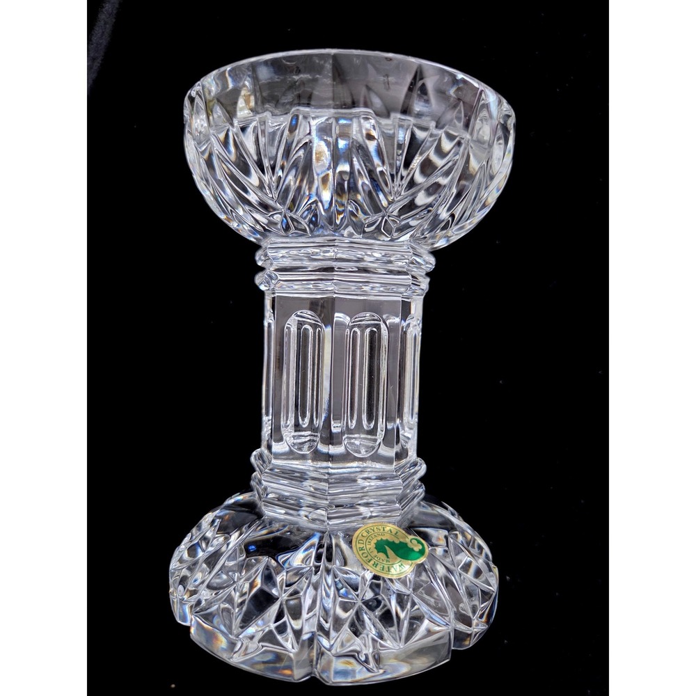 Waterford Crystal Bethany 5 Inch Pedestal Candlestick Holder Made Ireland Signed